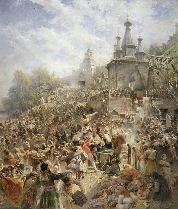 Воззвание Минина к нижегородам в 1611 году К. Маковский